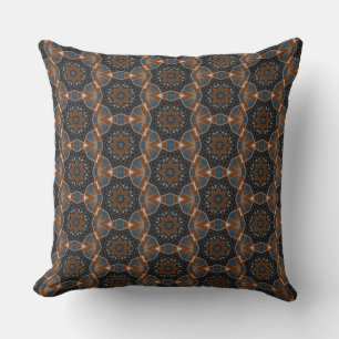Kaleidoskop Braun Stern Muster klein HD Kissen
