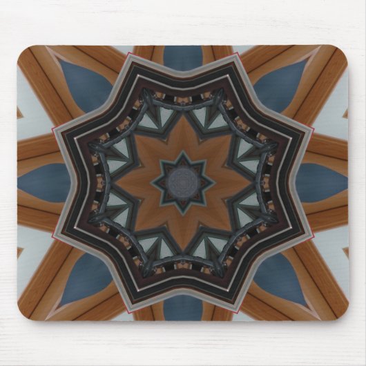 Kaleidoskop Brauner Stern Mousepad (Vorne)