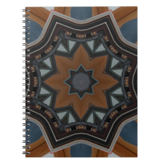 Kaleidoskop-Braunstern-Muster... Notizblock