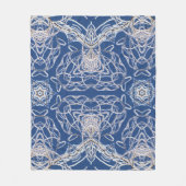 Kaleidoskop Bright Blue, White, Single Star Fleecedecke (Vorderseite)