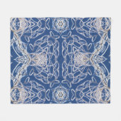 Kaleidoskop Bright Blue, White, Single Star Fleecedecke (Vorderseite (Horizontal))