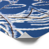 Kaleidoskop Bright Blue, White, Single Star Poster (Ecke)