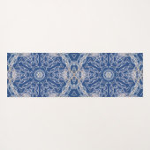 Kaleidoskop Bright Blue, White, Single Star Yogamatte (Rückseite (Horizontal))