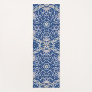 Kaleidoskop Bright Blue, White, Single Star Yogamatte