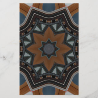 Kaleidoskop Brown Star Muster.. Briefpapier