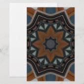 Kaleidoskop Brown Star Muster.. Briefpapier (Vorne/Hinten)