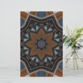 Kaleidoskop Brown Star Muster.. Briefpapier (Stehend Vorderseite)
