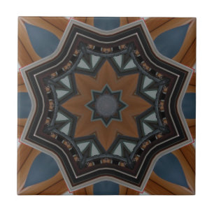 Kaleidoskop Brown Star Muster.. Fliese
