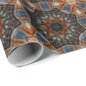 Kaleidoskop Brown Star Muster.. Geschenkpapier (Rolleneckpunkt)