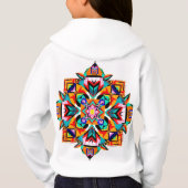 Kaleidoskop Burst: Ein moderner Tribal Mandala Hoodie (Rückseite)