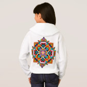 Kaleidoskop Burst: Ein moderner Tribal Mandala Hoodie (Schwarz voll)