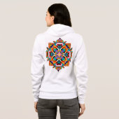 Kaleidoskop Burst: Ein moderner Tribal Mandala Hoodie (Schwarz voll)