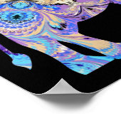 Kaleidoskop Circus Elephant Print Poster (Ecke)