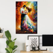 Kaleidoskop Dance - Romantisches Paar Poster (Heimbüro)