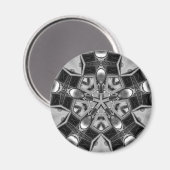 Kaleidoskop Dark Gray Magnet (Vorderseite/Rückseite)