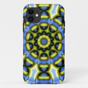 Kaleidoskop-Dekoration Blau Gelb Case-Mate iPhone Hülle