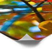 Kaleidoskop der Farbherbstiche Poster (Ecke)
