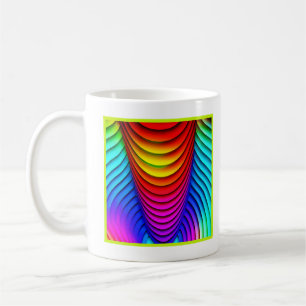 Kaleidoskop des 3D-Musters von Farben Kaffeetasse