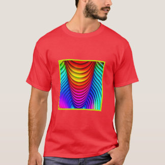 Kaleidoskop des 3D-Musters von Farben T-Shirt