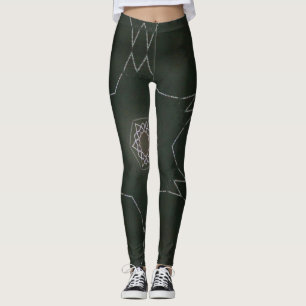 Kaleidoskop des Schwarzen Hintergrundes der Dew St Leggings