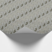 Kaleidoskop Design Blume Weiß Grau Geschenkpapier (Ecke)