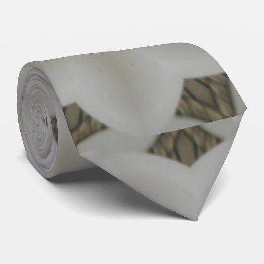 Kaleidoskop Design-Blume Weiß Krawatte (Gerollt)