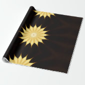 Kaleidoskop Design Bright Yellow Star Geschenkpapier (Ungerollt)