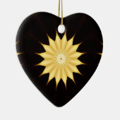 Kaleidoskop Design Bright Yellow Star Keramikornament (Rechts)