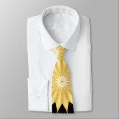 Kaleidoskop Design Bright Yellow Star Krawatte (Gebunden)