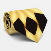 Kaleidoskop Design Bright Yellow Star Krawatte (Gerollt)