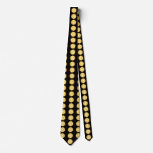 Kaleidoskop Design Bright Yellow Star Krawatte