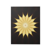 Kaleidoskop Design Bright Yellow Star Notizblock (Rotiert)