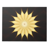 Kaleidoskop Design Bright Yellow Star Notizblock (Vorderseite)