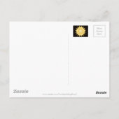 Kaleidoskop Design Bright Yellow Star Postkarte (Rückseite)