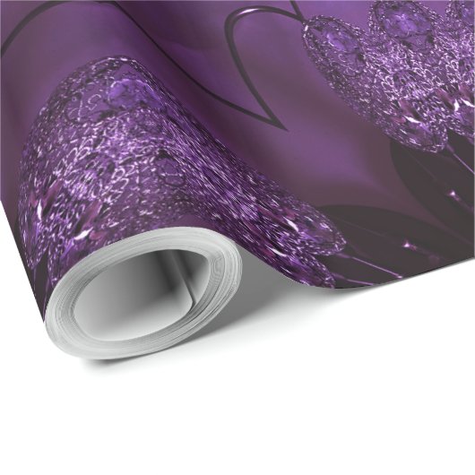 Kaleidoskop Design Chic Elegante Shiny Lila Geschenkpapier (Rolleneckpunkt)
