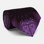 Kaleidoskop Design Chic Elegante Shiny Lila Krawatte (Gerollt)