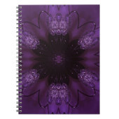 Kaleidoskop Design Chic Elegante Shiny Lila Notizblock (Vorderseite)