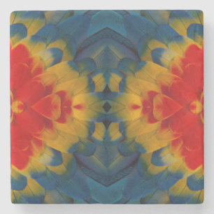 Kaleidoskop-Design des Scharlacharas Steinuntersetzer
