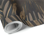 Kaleidoskop Design Dunkelbraun Rustikale Flora Geschenkpapier (Rolleneckpunkt)