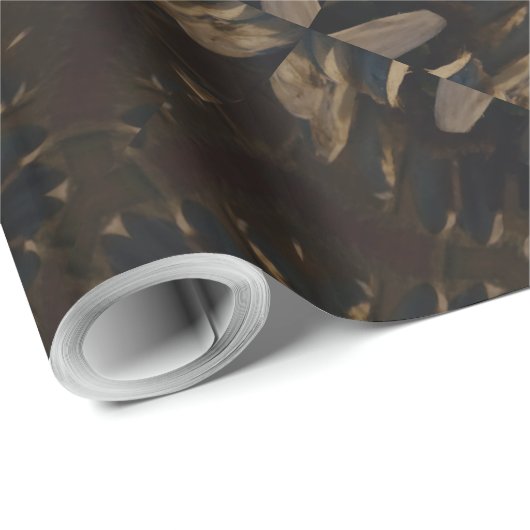 Kaleidoskop Design Dunkelbraun Rustikale Kunst Geschenkpapier (Rolleneckpunkt)