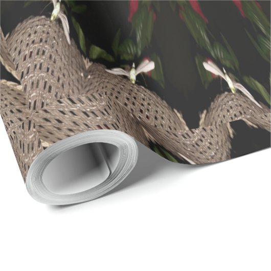 Kaleidoskop Design Dunkelgrün Braun Geschenkpapier (Rolleneckpunkt)