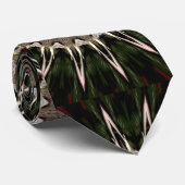 Kaleidoskop Design Dunkelgrün Braun Krawatte (Gerollt)