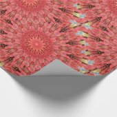 Kaleidoskop Design Floral Red Geschenkpapier (Ecke)