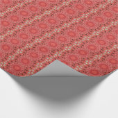 Kaleidoskop Design Floral Red Geschenkpapier (Ecke)