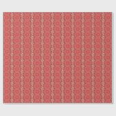 Kaleidoskop Design Floral Red Geschenkpapier (Flach)