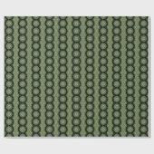 Kaleidoskop Design Green Black Geschenkpapier (Flach)