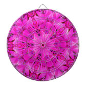 Kaleidoskop Design Hot rosa Blumenkunst Dartscheibe (vorne)
