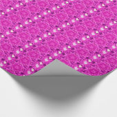 Kaleidoskop Design Hot rosa Blumenkunst Geschenkpapier (Ecke)