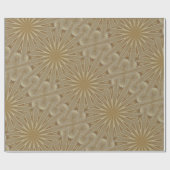 Kaleidoskop Design Light Brown Rustikal Geschenkpapier (Flach)