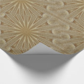 Kaleidoskop Design Light Brown Rustikal Geschenkpapier (Ecke)